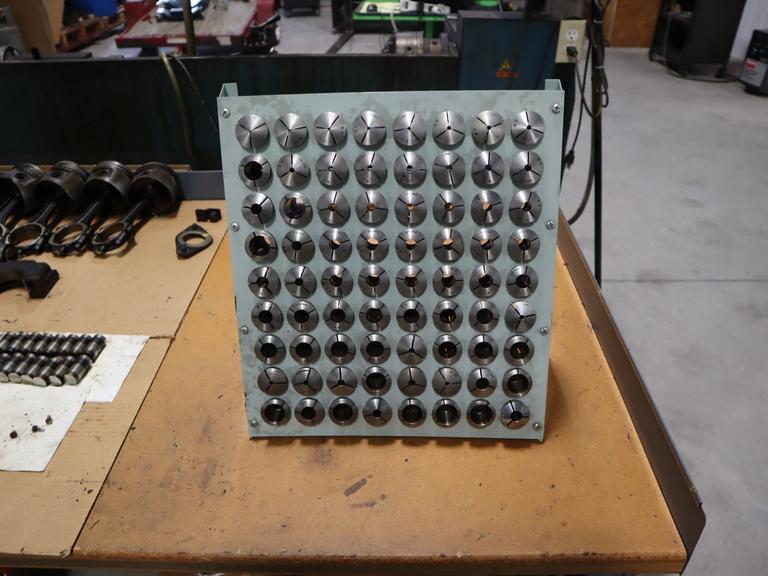5C Collets in Metal Divider Rack- Auction Item