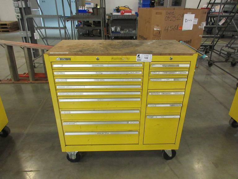 Kennedy 15-Drawer Locking Tool Chest, Portable with Keys and Contents- Auction Item