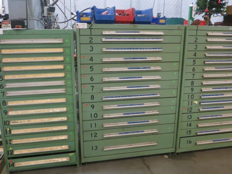 Heavy Duty Cabinet 13 Drawer Cabinet and Contents- Auction Item