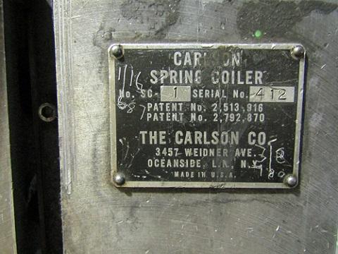 CARLSON #1 HAND SPRING COILER