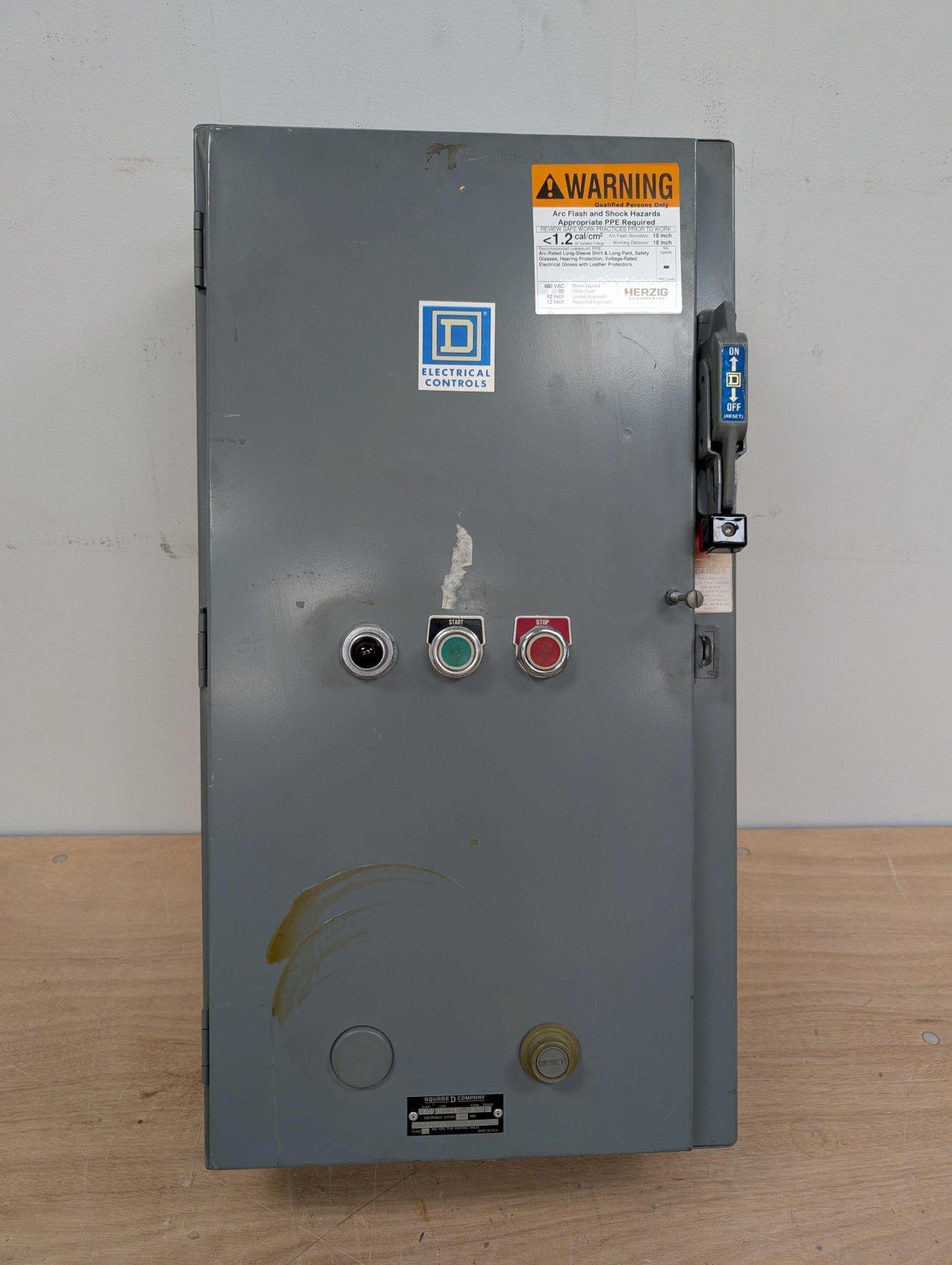 Square D Class 8538 Type SBG13S8 Combination Starter – 30 Amp, Series C