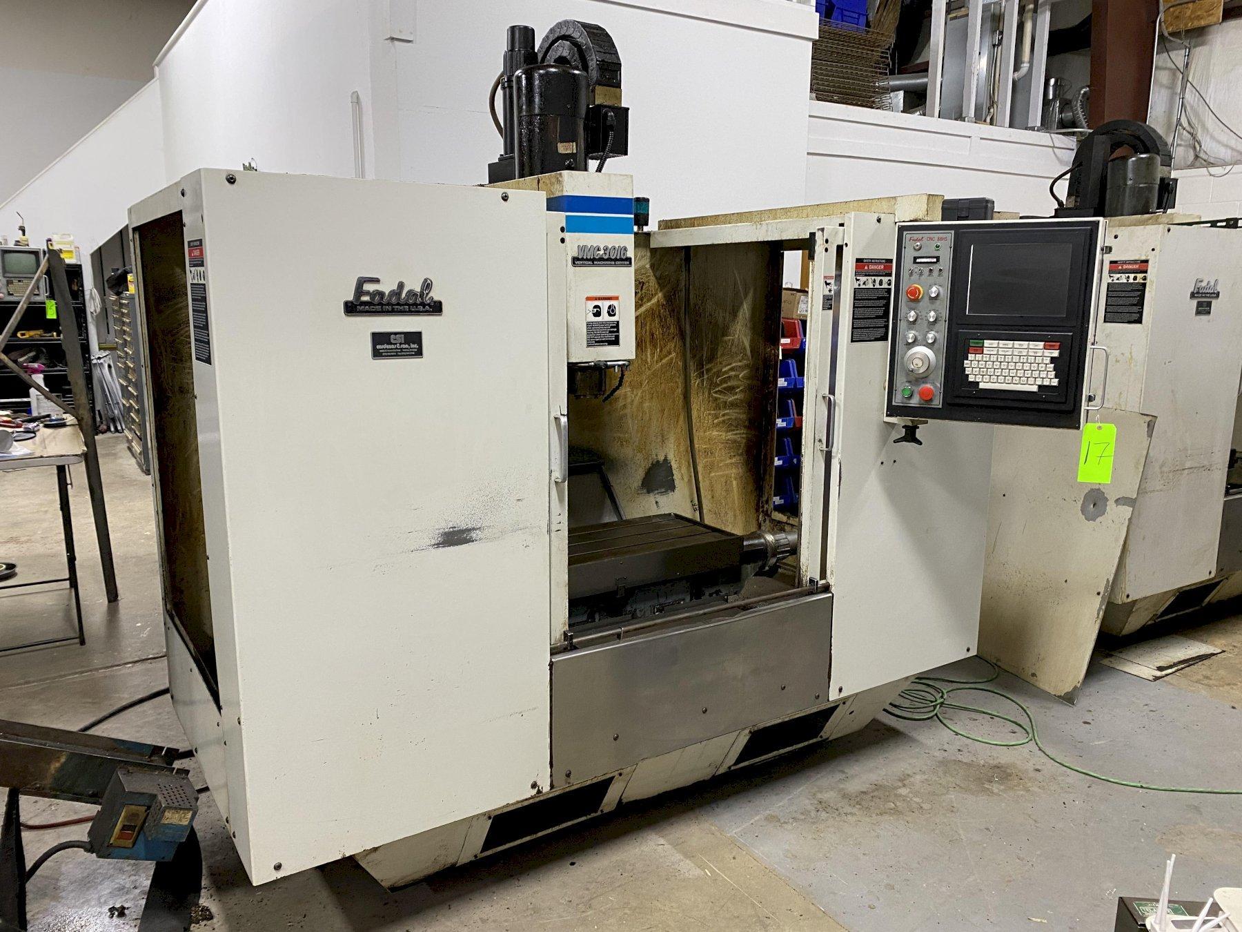 FADAL 3016 VERTICAL MACHINING CENTER. STOCK # 0103222