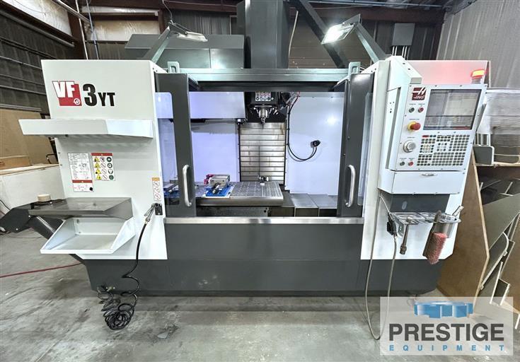 HAAS VF-3YT/40 4-Axis CNC Vertical Machining Center With HRT210 Rotary Indexer