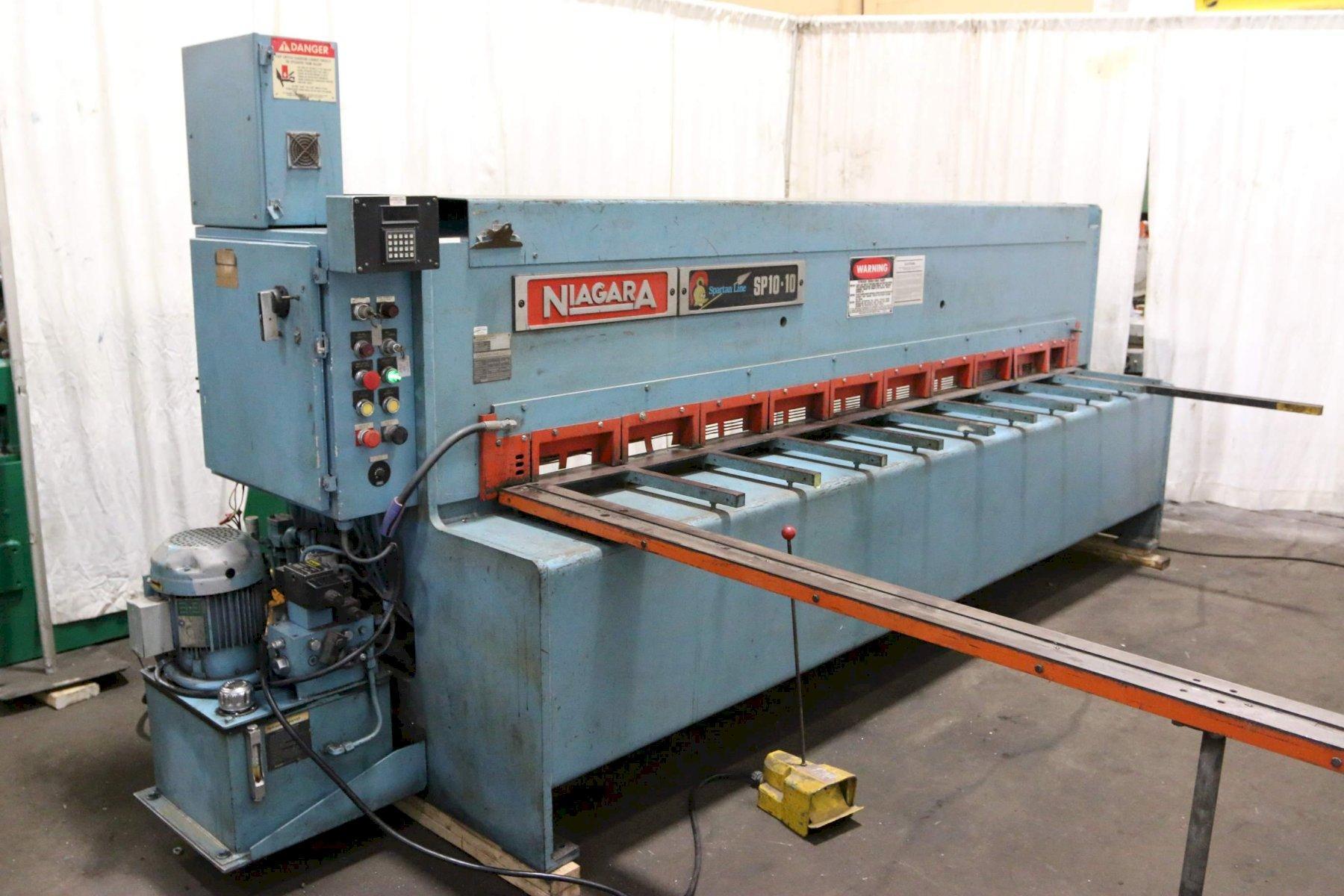 10' X 10 GAUGE NIAGARA MODEL #SP10-10 HYDRAULIC SHEAR: STOCK #69124