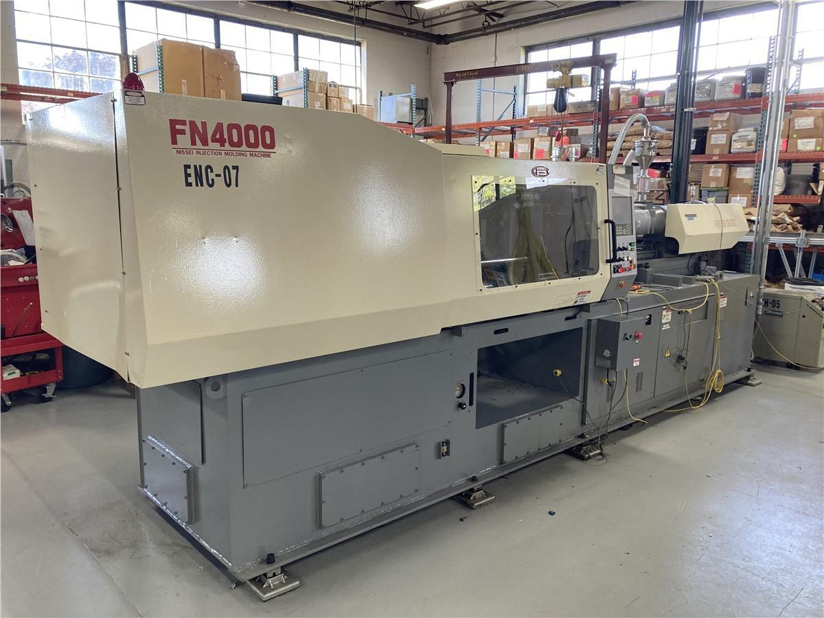 Nissei Used FN4000-36A Injection Molding Machine, 200 Ton, 9.1 oz., yr. 2002