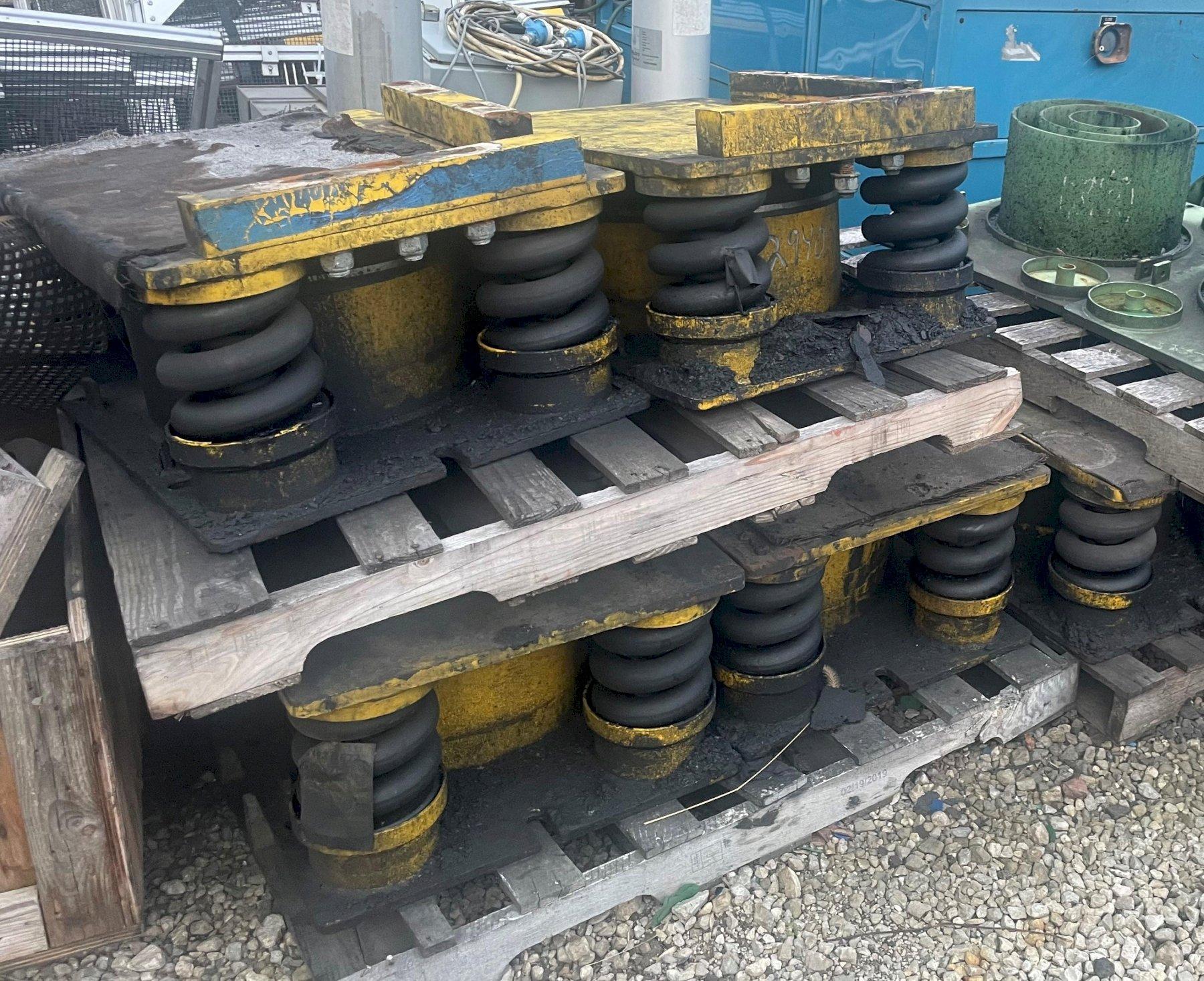 (6) GERB VIBRATION ISOLATION, DAMPENING & ABSORBING SPRING PADS: STOCK #12940