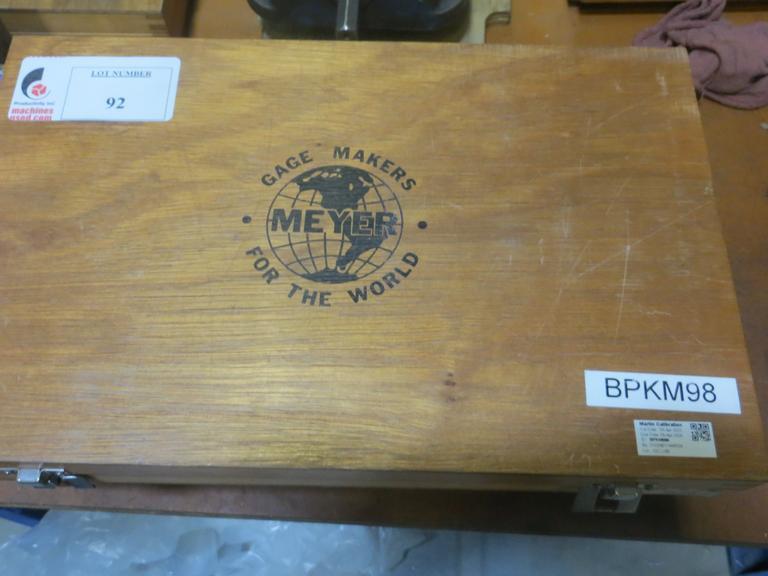 Meyer M-2 Plus  Pin Gauge Set, - As Shown- Auction Item