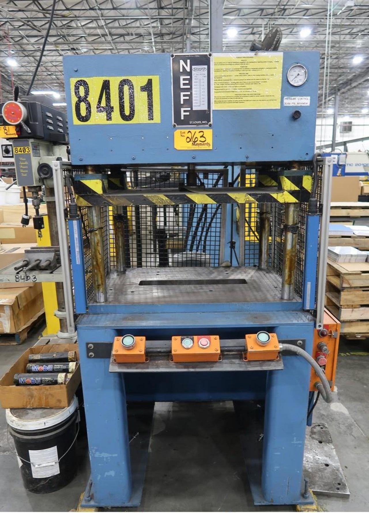4.5 TON NEFF 4 POST HYDRAULIC PRESS