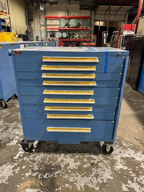 1 - PREOWNED LYON 9-DRAWER ROLLING CABINET