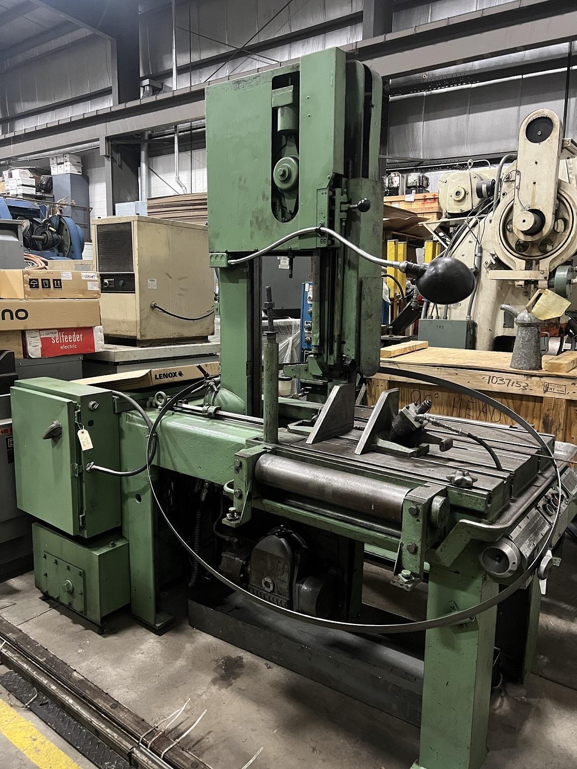MARVEL VERTICAL BANDSAW, MODEL 81, 18" X 20" CAPACITY, 60-340 FPM, 45 DEG. MITRE