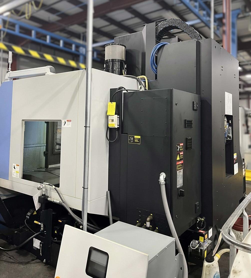 Doosan DNM750-II Vertical Machining Center w/ Fanuc I Series Plus Control, Lyndex Nikken CNC260LFA-M Rotary Table w/ Tailstock, LNS Turbo Magnetic Chip Conveyor, Through Spindle Coolant (290 PSI), Royal Filter Master FX1200 Mist Collector, Hydcool Chiller, OMI-2T Renishaw Auto-Work Piece Measurement, Renishaw Probe, Doosan Tool Load Monitoring, AI Contour Control (AICC) 200 Blocks, Embedded Ethernet, Transformer