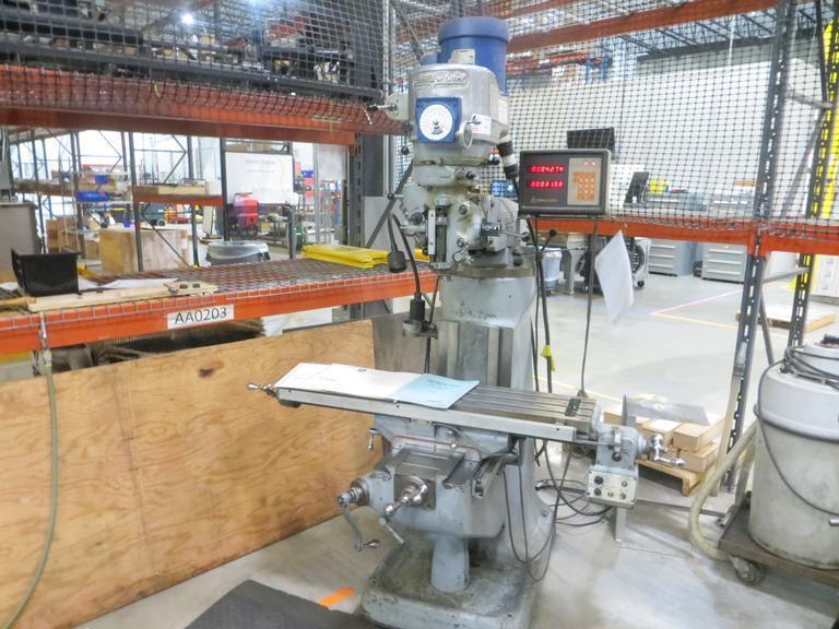 Bridgeport 2J Anilam Mini Wizard 2 Axis DRO Vertical Knee Mill- Auction Item