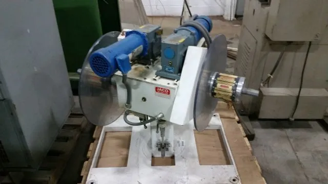 JACO 400 LB X 8" MOTORIZED DOUBLE END UNCOILER, STOCK# 13485J