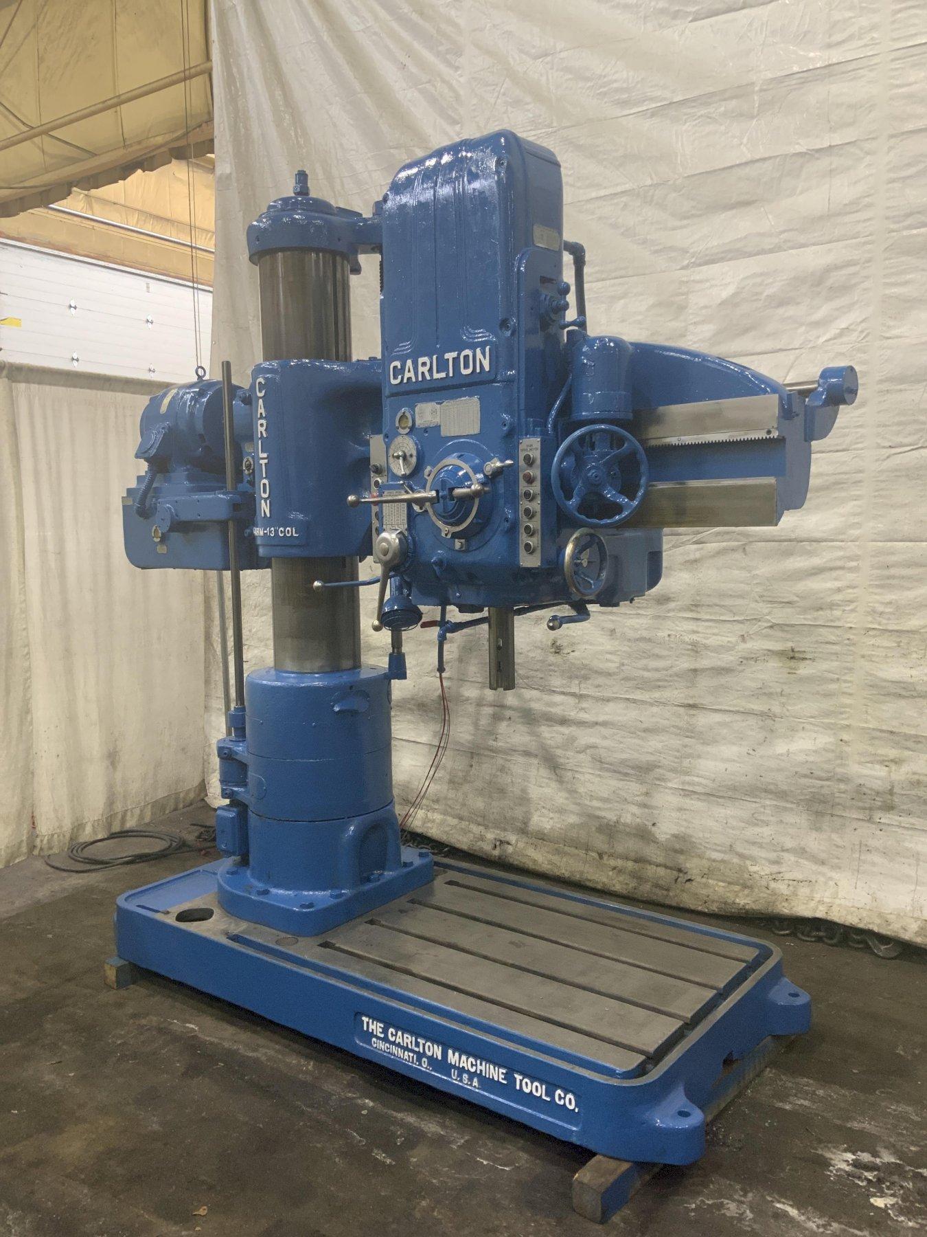 4' X 13" CARLTON RADIAL ARM DRILL: STOCK #80736