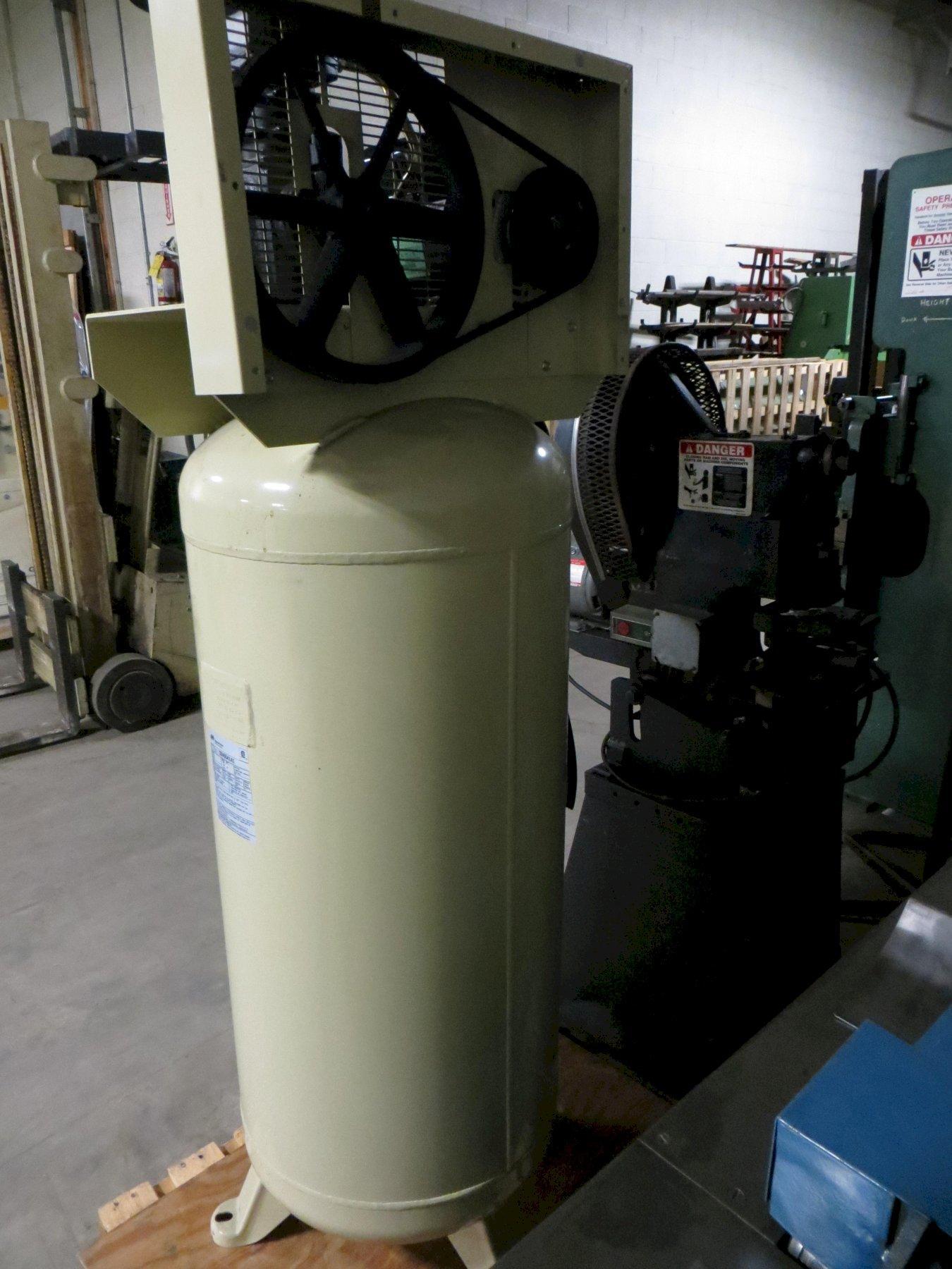 5 HP, Ingersoll Rand Vertical Air Compressor, 60 Gallon Tank, 230 Volt, Single Phase