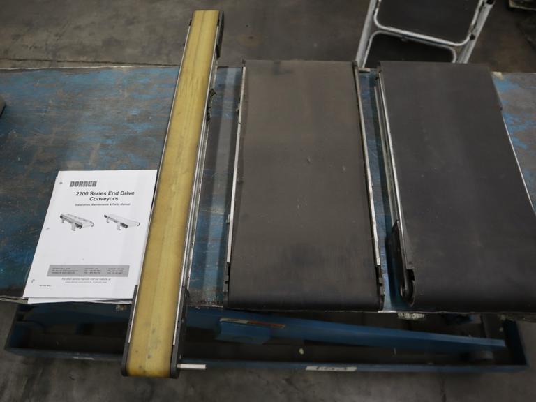 (3) Dorner Belt Conveyors, Several Gast Pneumatic Drives- Auction Item