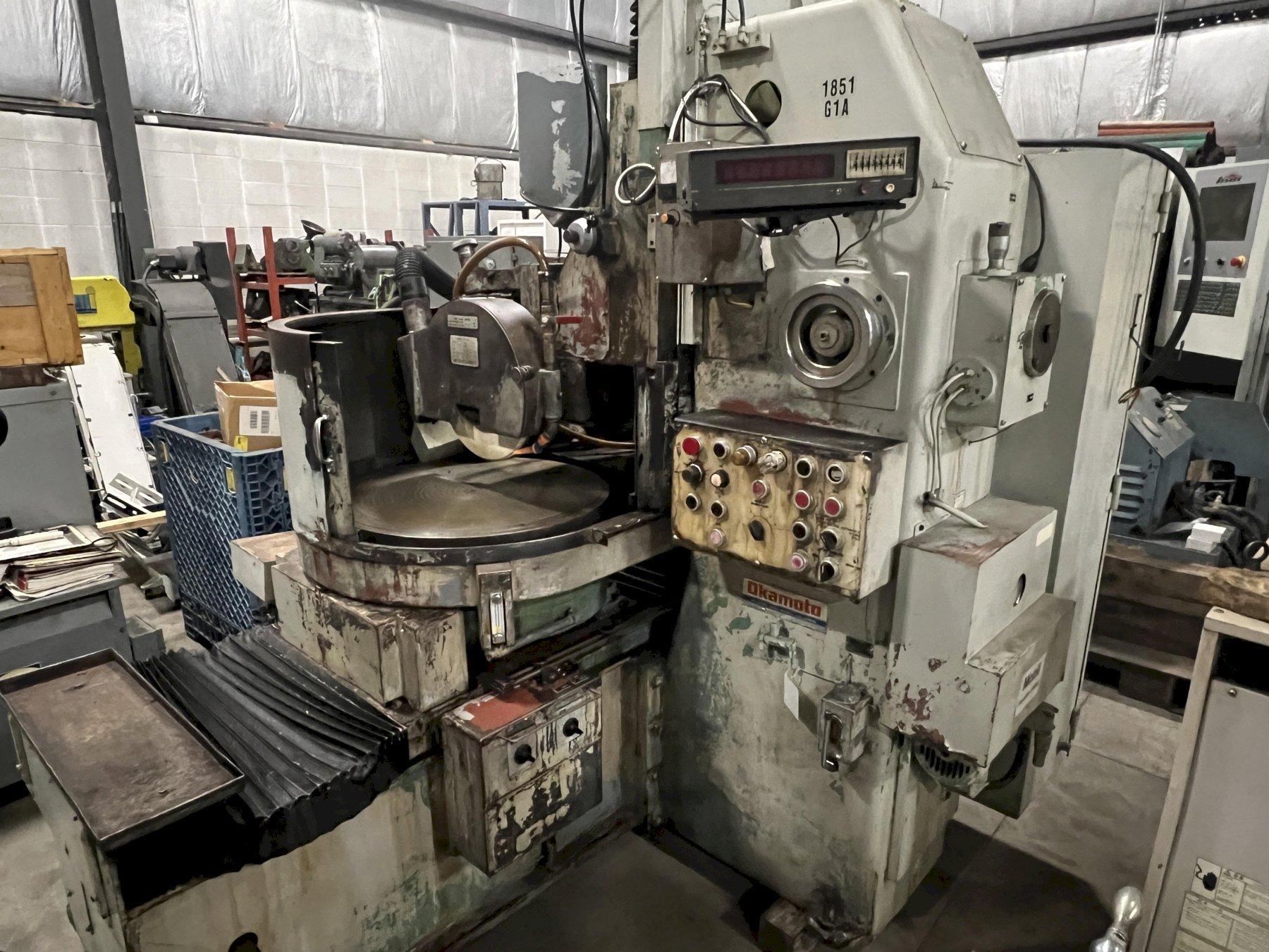 24" OKAMOTO ROTARY SURFACE GRINDER, MODEL PRG-6, 1984