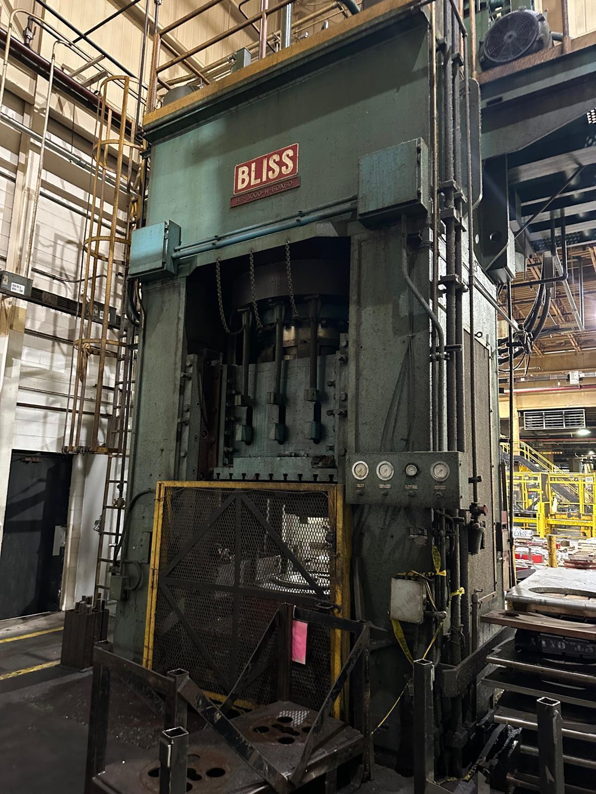 3000 Ton Bliss Hydraulic Press