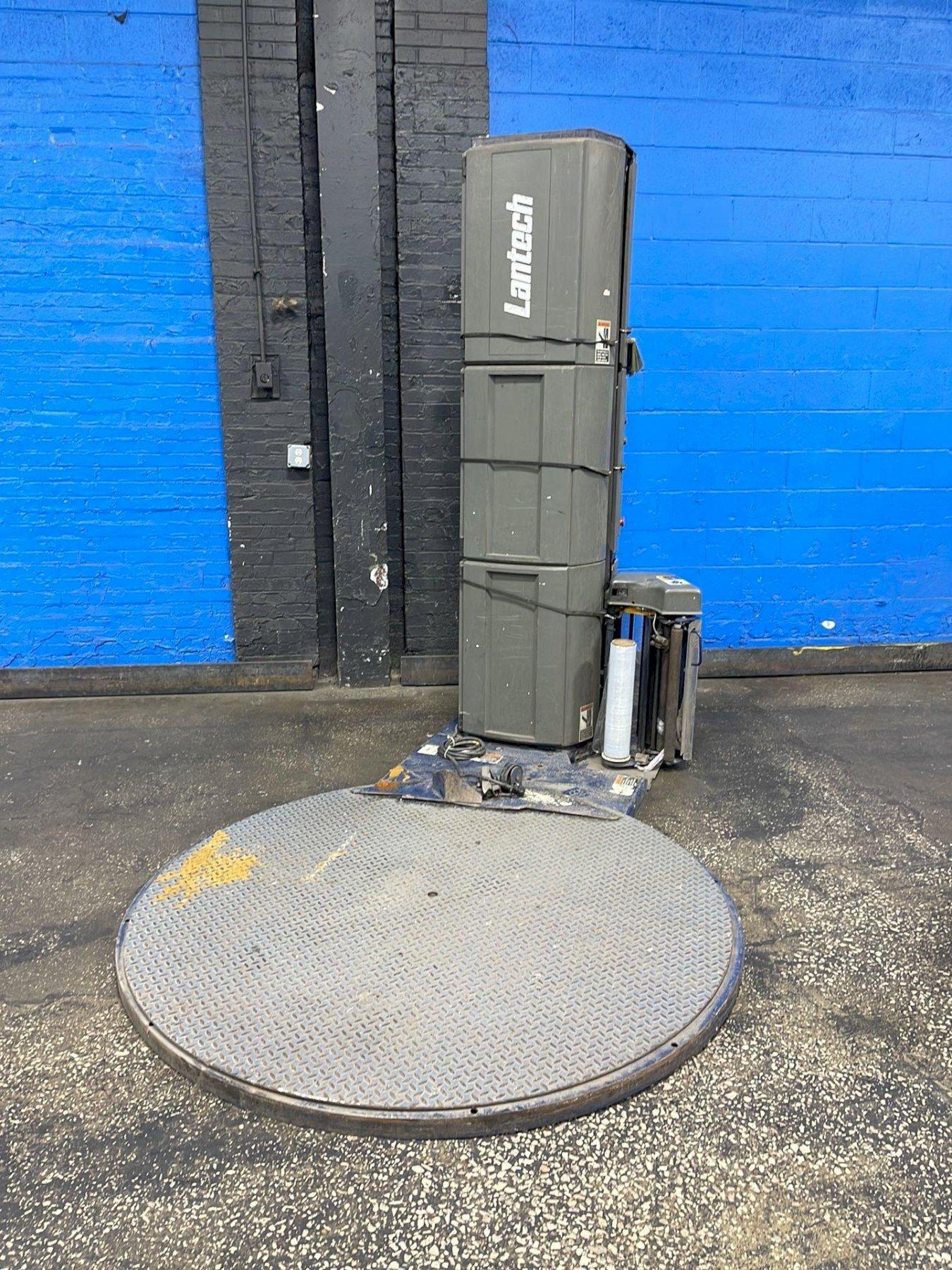 LANTECH 65” DIAMETER TURNTABLE Q-SERIES SEMI-AUTOMATED STRETCH WRAPPING SYSTEM