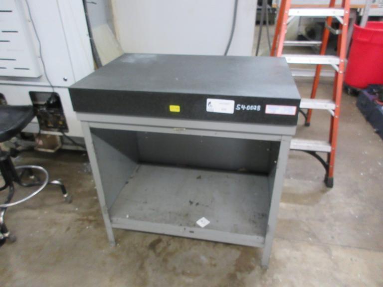 Granite Surface Plate, Black 36"x24"x4" on Metal Stand- Auction Item