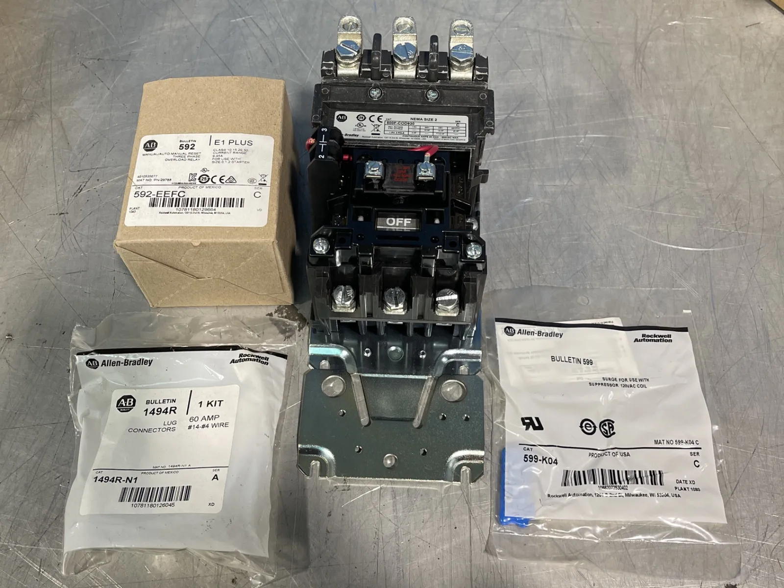 ALLEN-BRADLEY 600 VAC BULLETIN 509 MOTOR STARTER  -  509-COD-A2J-17