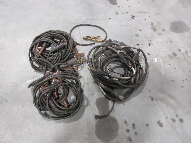 Lincoln Spare Stick Electrode Holders with Cables and Wire Feed Welding Torches with Connector Cables- Auction Item