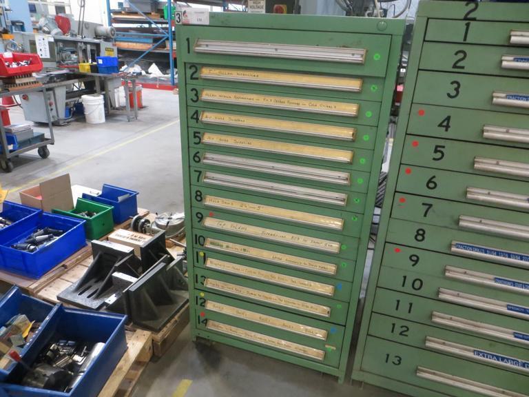 Heavy Duty 14 Drawer Cabinet w Contents- Auction Item