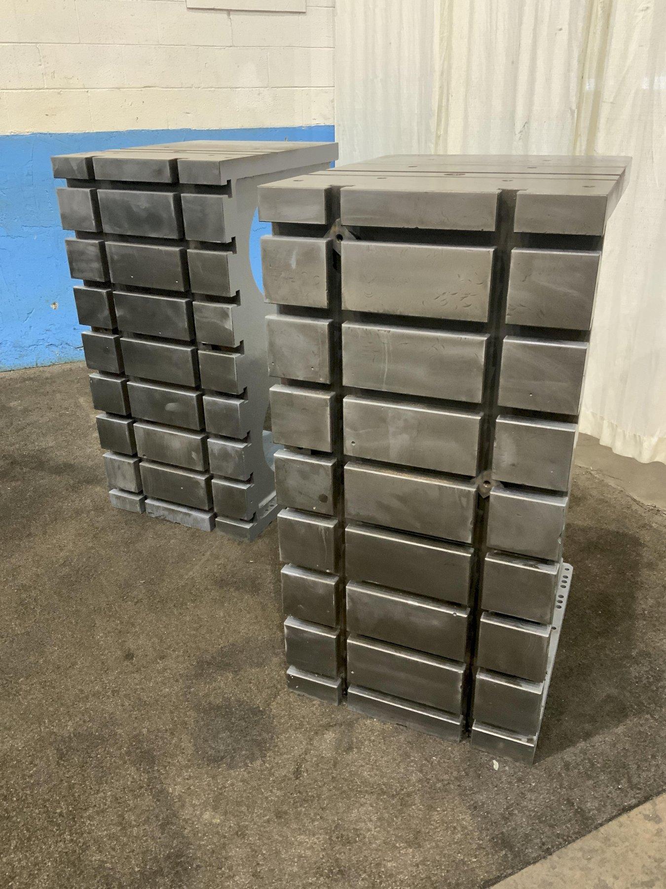 1 PAIR OF 48" X 24" GIDDING & LEWIS T-SLOTTED ANGLE PLATES: STOCK #80896