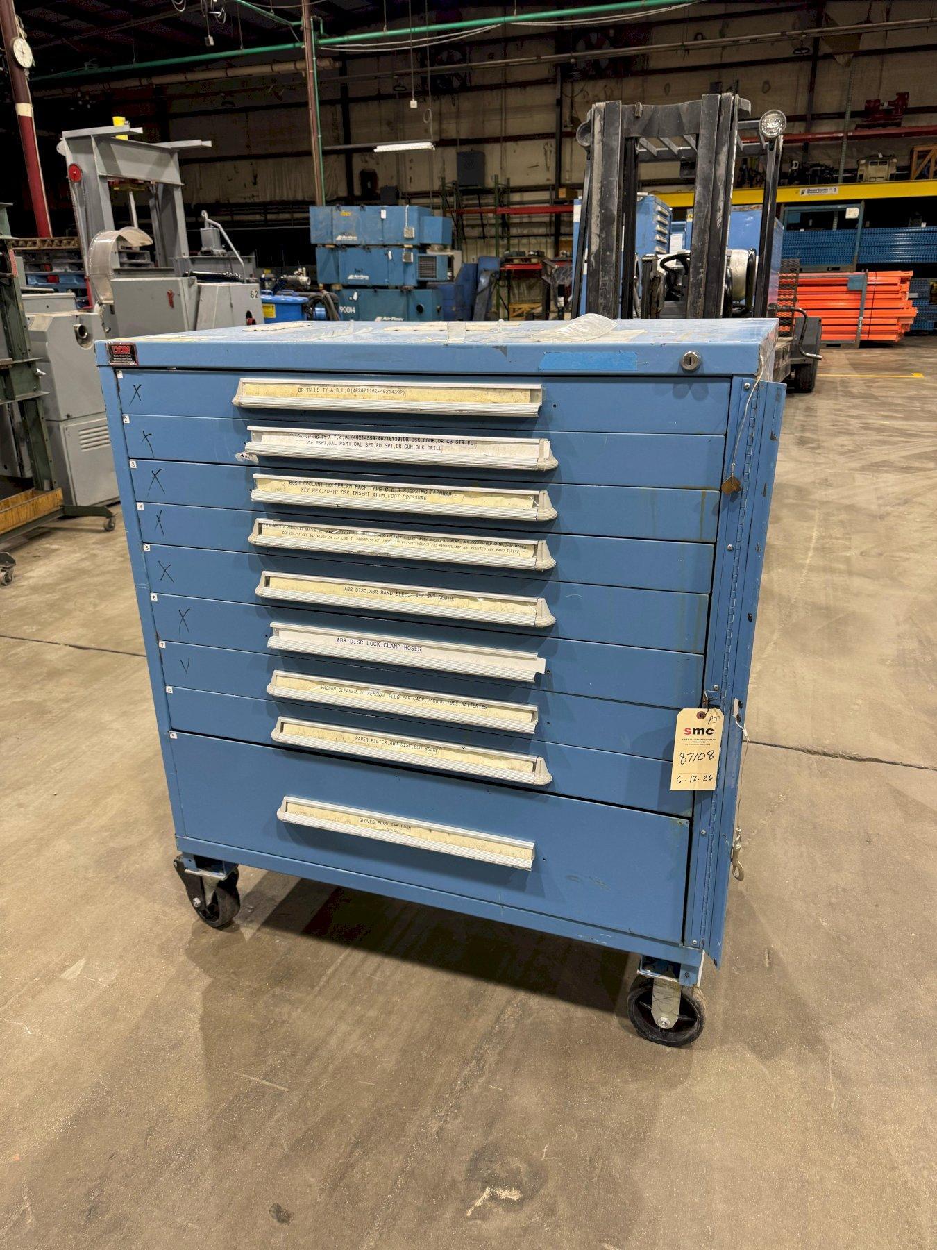 1 - PREOWNED LYON 9-DRAWER ROLLING CABINET
