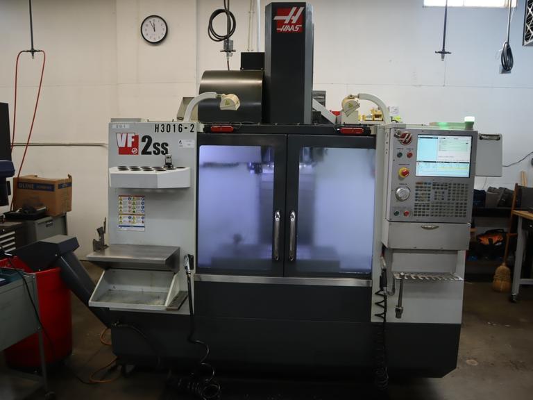 Haas VF-2SS CNC Vertical Machining Center, 12K Spindle, 24 Station SMTC, Probing, TSC, Chip Auger, 4th-Axis Brushless Drive - NEW 2014- Auction Item