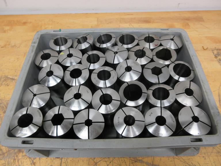 Hardinge & Lyndex 16C Collets (30pcs) Assorted Diameters and Shapes- Auction Item