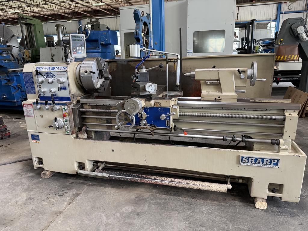 20" X 60" SHARP MODEL 2060C GAP BED ENGINE LATHE