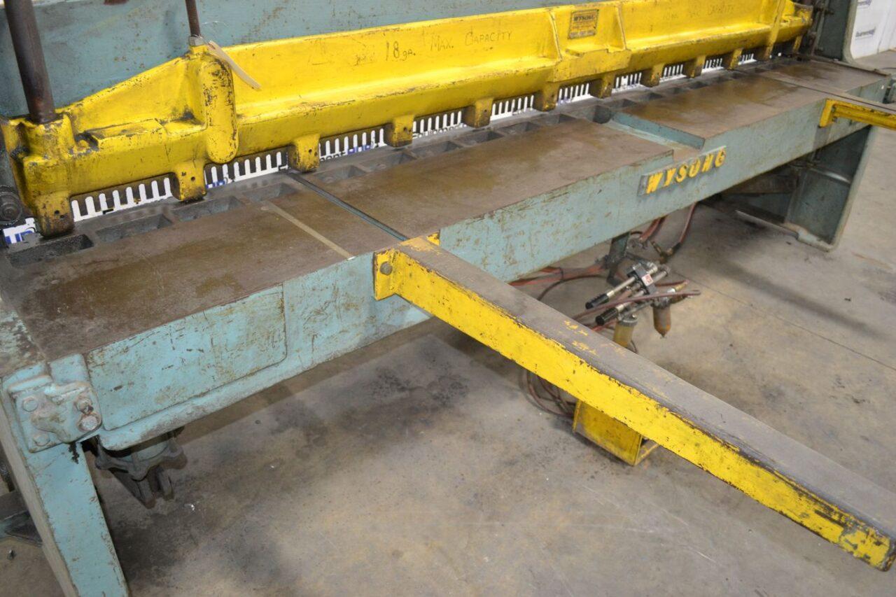 Wysong A-120 10′ x 18 Ga. Air Powered Pneumatic Shear
