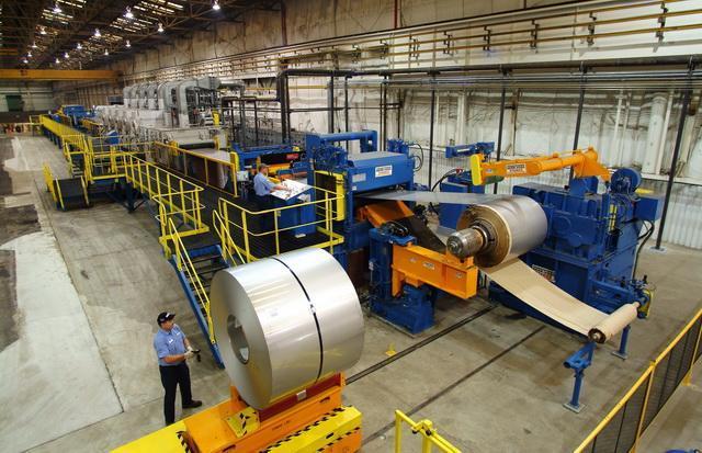 62" x .165" x 80,000# Herr Voss / Hill Acme Coil To Coil Stainless Steel Grinding & Polishing Line