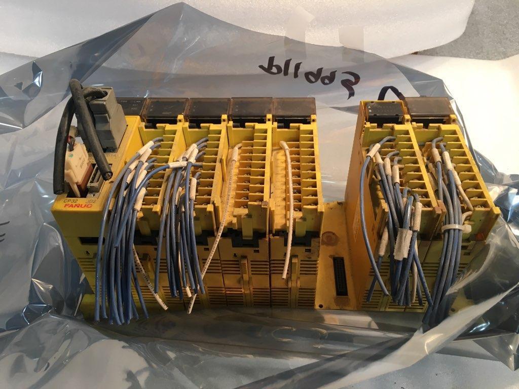 FANUC I/O RACK A03B-0801-C001 WITH (2) -C154, (4) -C104, (1) -C011