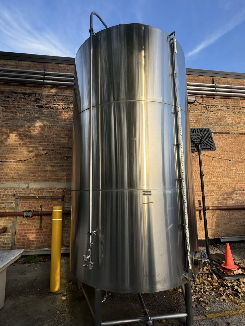 3,100 Gallon/100 BBLJV Northwest Stainless Steel Cold Liquor Tank