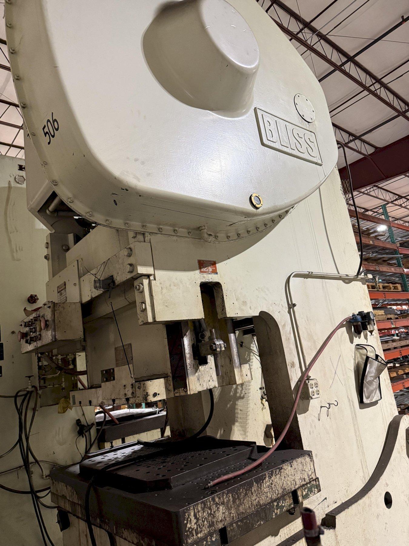 200 TON BLISS C-200 OBI PRESS. STOCK # 0886825