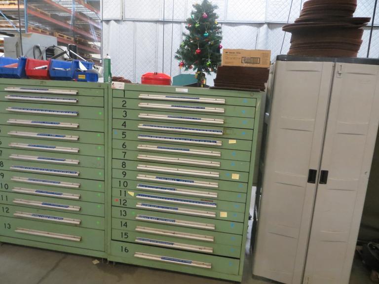 Heavy Duty 16 Drawer Cabinet AND Contents- Auction Item