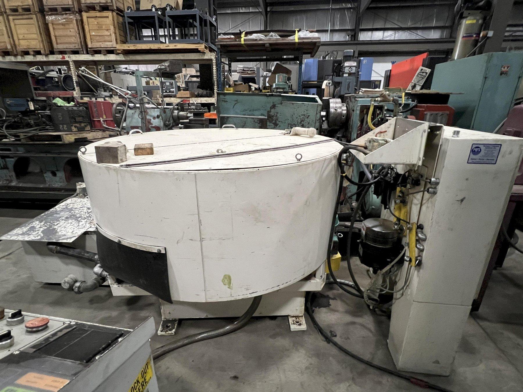 4.5 CU FT. ALMCO VIBRATORY DEBURRER TUMBLER, MODEL OR-5LVR,  3 HP