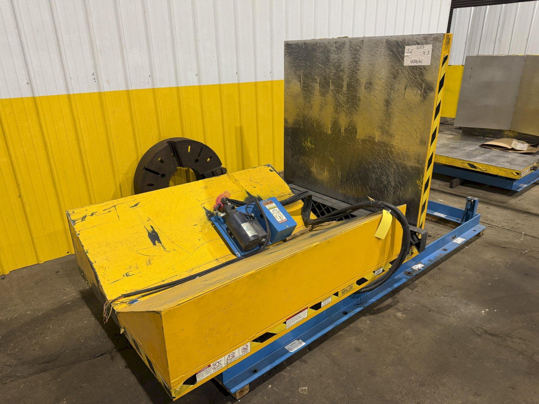 6,000 LBS X 48" X 48" MAX MODEL #LPTT-UP-060-90 HYDRAULIC TILT UPENDER 90 DEGREE FLIP TABLE : YOBRO #25892