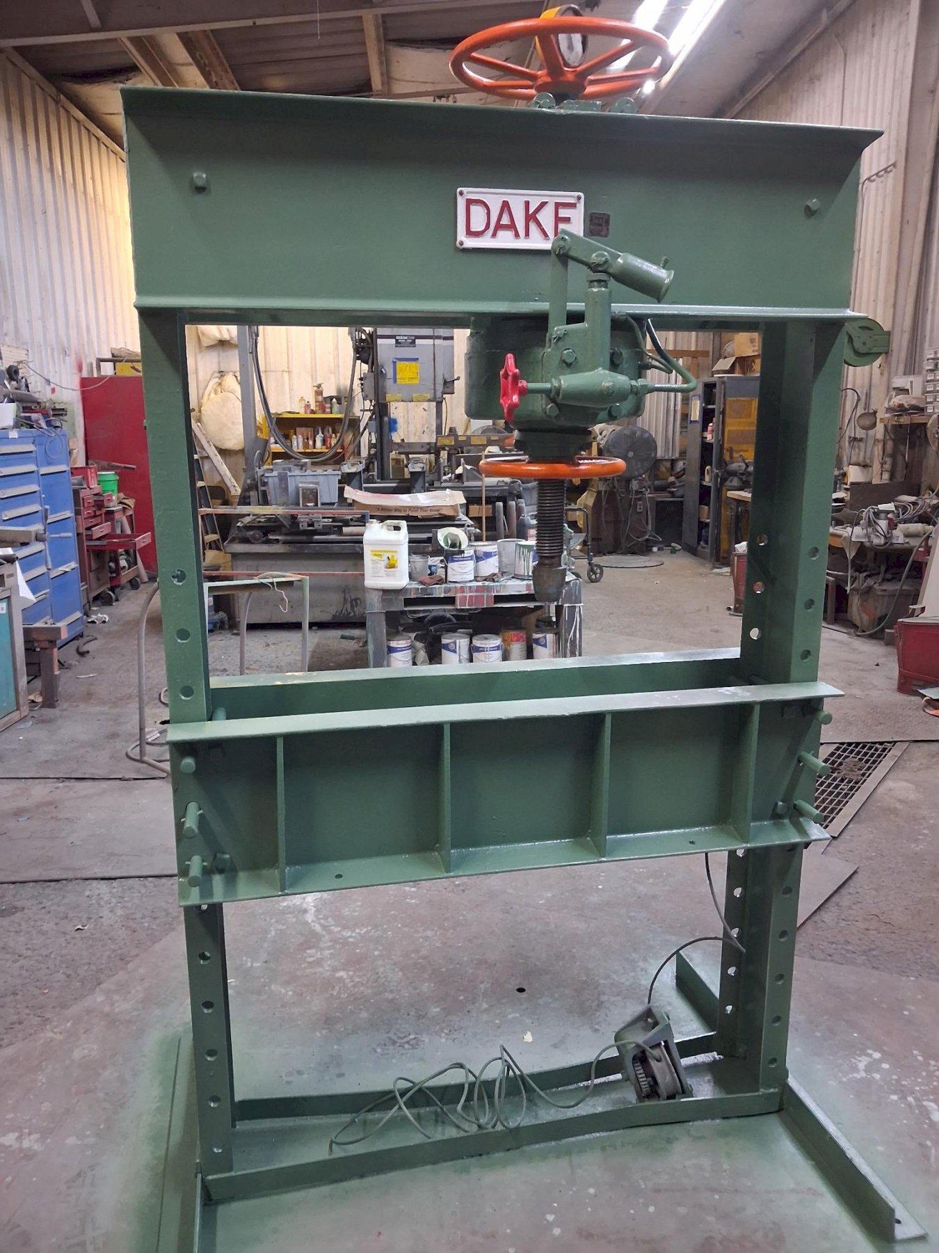 1 - PREOWNED DAKE HYDRAULIC PRESS, MODEL #: 70H, S/N: 113982