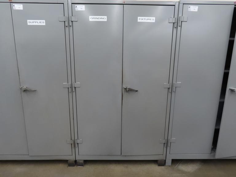 Lyon 2-Door Metal Cabinet w Contents- Auction Item