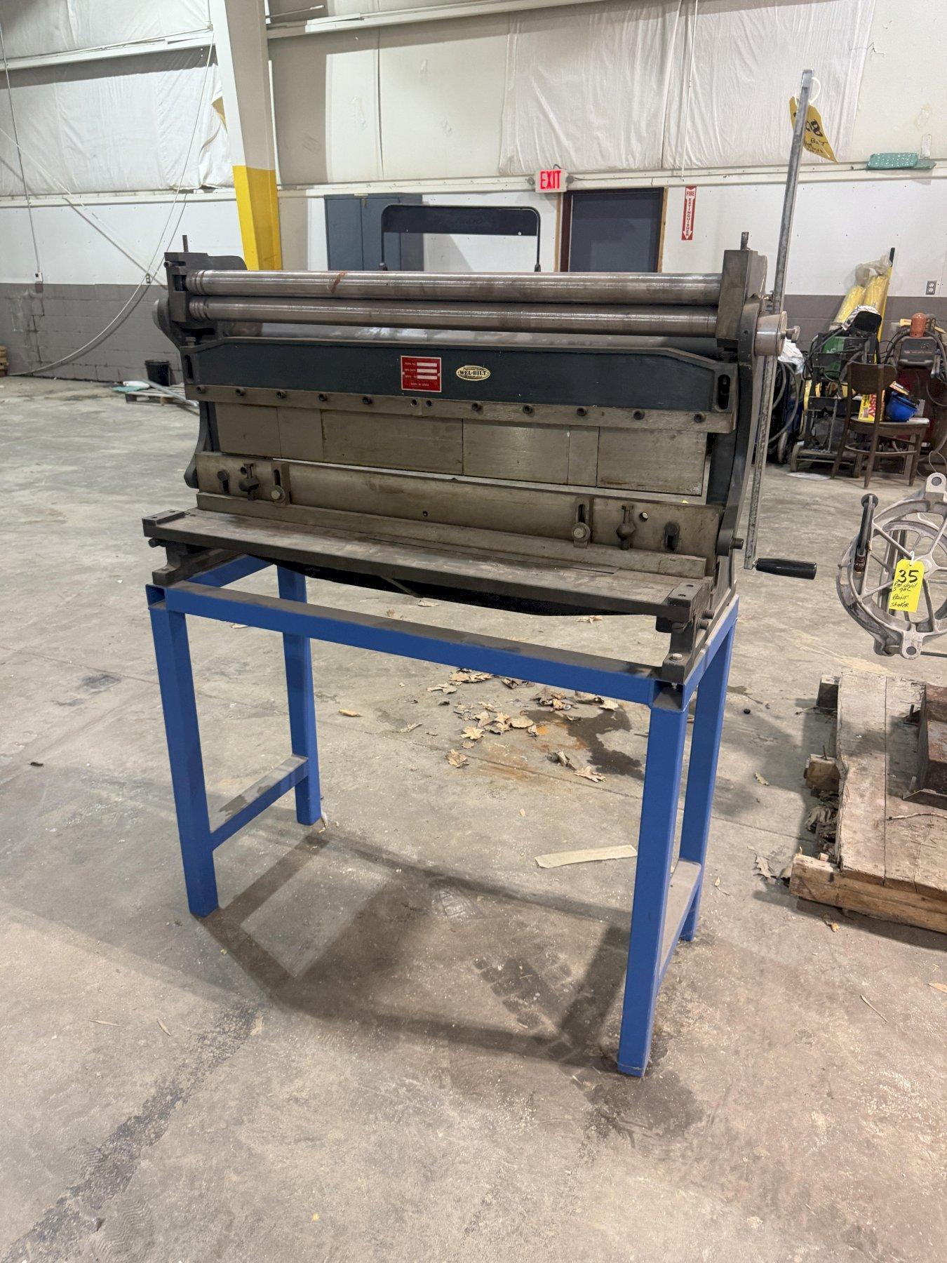 40" WELBILT HAND PRESS BRAKE & SHEET ROLLER: YOBRO #25208
