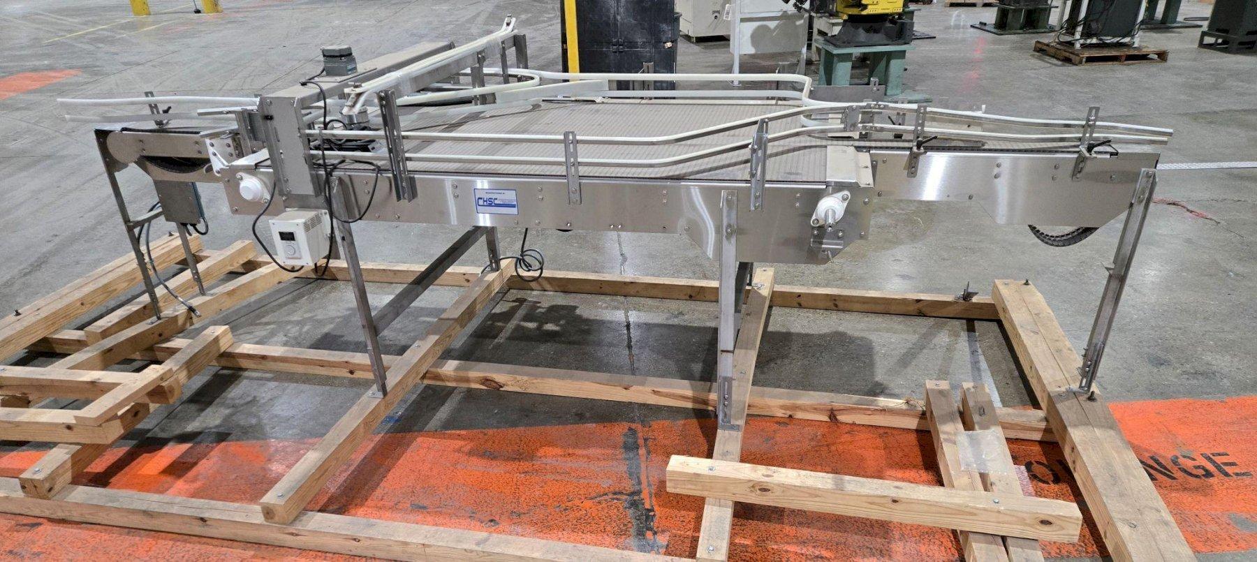 CONTAINER HANDLING SYSTEMS RECIRCULATING ACCUMULATION TABLE/CONVEYOR LINE USED