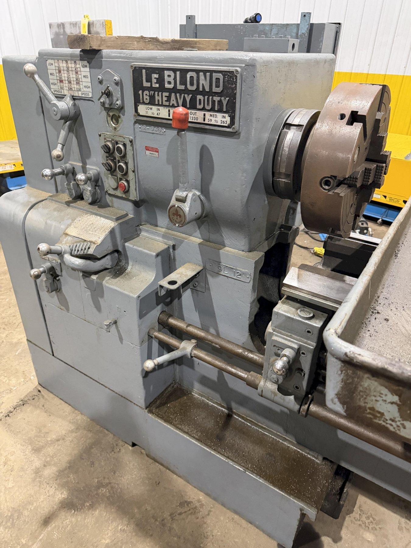 20/48" X 72/112" LEBLOND MODEL #16 HEAVY DUTY SLIDING GAP BED ENGINE LATHE 2" HOLE : YOBRO #25980