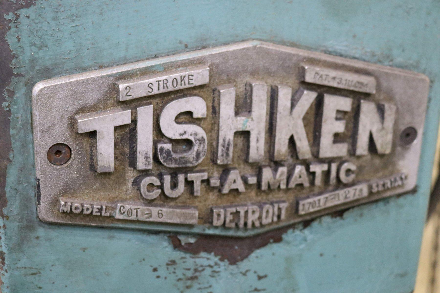 18 TON TISHKEN MODEL #COT-6 CUTOMATIC CUTOFF PRESS: STOCK #70959