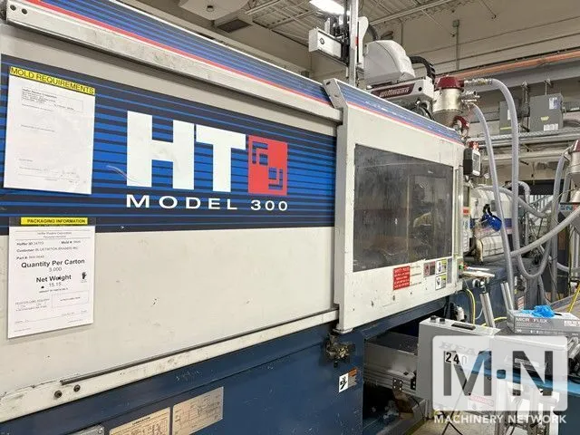 300 TON 25.4 OZ VAN DORN MODEL 300HT-1220 INJECTION MOLDING MACHINE MFG NEW 2001