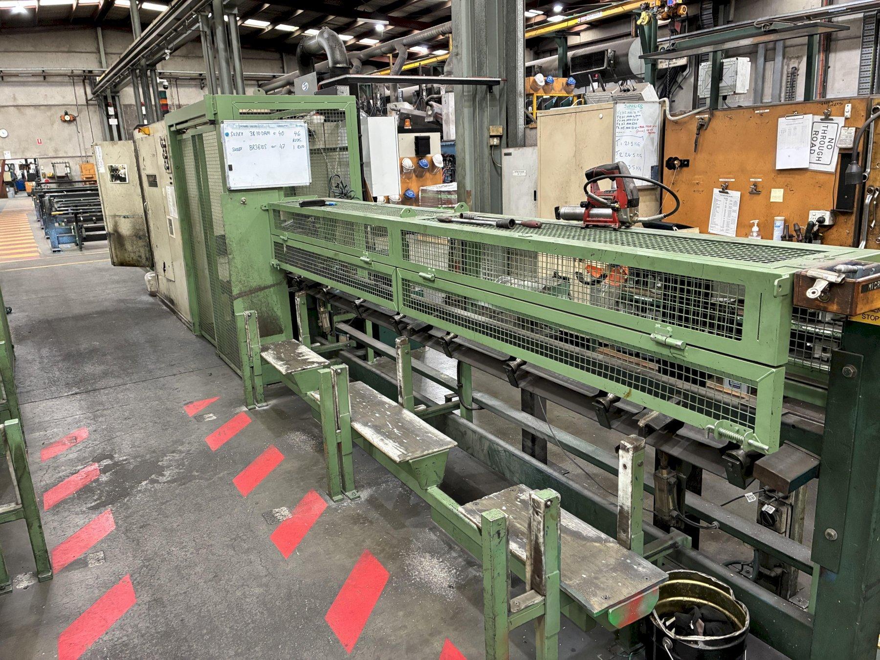 22MM KIESERLING BAR PEELER W/INFEED & OUTFEED TABLES