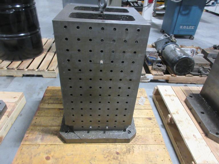 500mm Pallet, 16" x 16" Square Tombstone with Mounting Grid of Pin and Threaded Holes- Auction Item