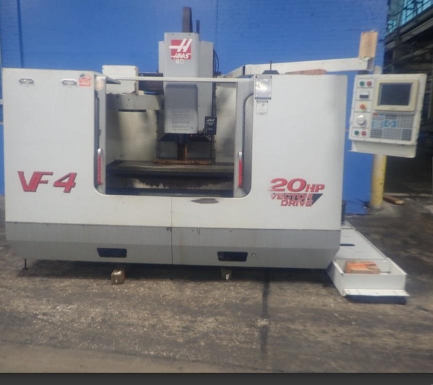 1 - Preowned Haas Vertical Machining Center, Model #: VF4, S/N: 19480, Year: 2000